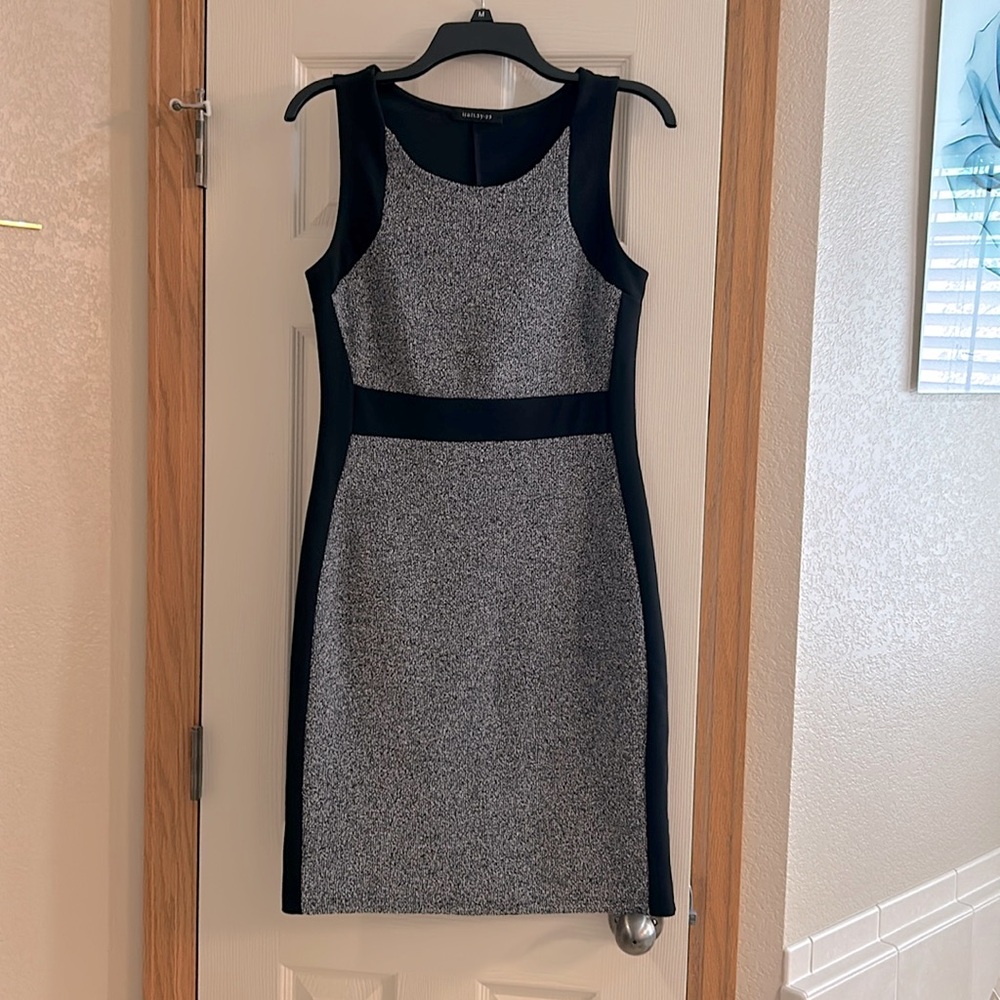 Black and grey stylish and comfortable dress from office to date night